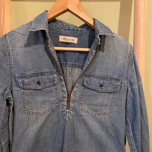 SOLD | Madewell Denim Zip-up long sleeve